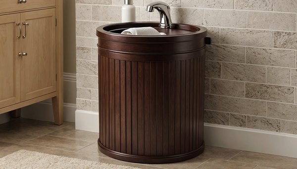 Poubelle de salle de bain en bois : élégance moderne et pratique